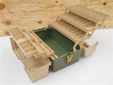 metal tackle box canada|fold out tackle box.